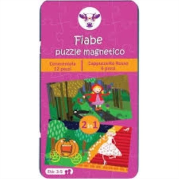Fiabe cenerentola e cappuccetto rosso. Puzzle magnetici 