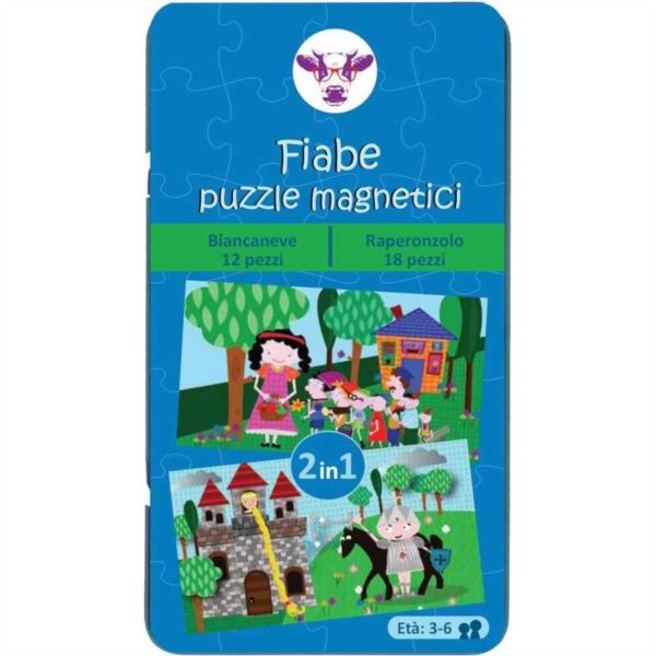 Fiabe biancaneve e raperonzolo. Puzzle magnetici 