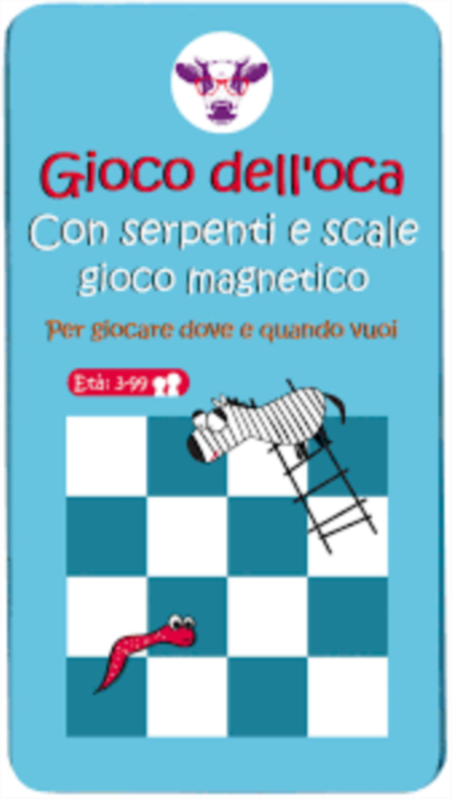 Gioco dell'oca con serpenti e scale. Gioco magnetico 