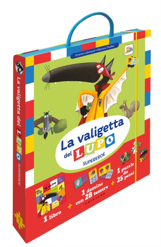 valigetta del lupo supereroe. Amico lupo