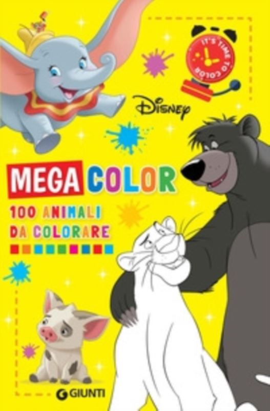 100 animali da colorare. Mega color Disney