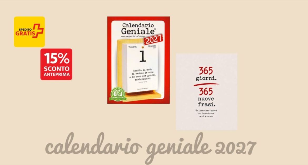 calendario geniale 2027