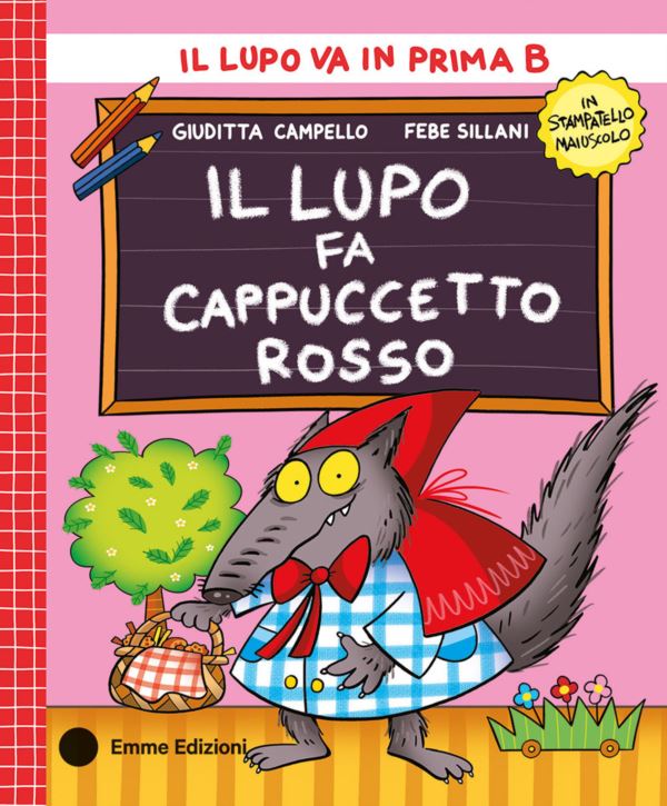 lupo fa Cappuccetto Rosso. Stampatello maiuscolo