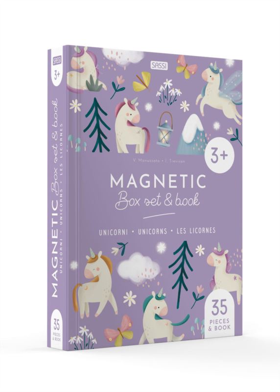 Unicorni-Unicorns-Les licornes. Magnetic box e book